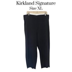 NWT Kirkland Signature Ladies Ankle pant front pockets black size XL stretch